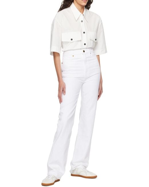 Khaite Black Slight Flared Jeans