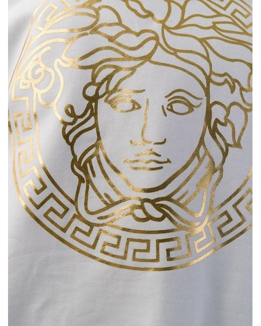 Versace White Printed Pattern Sweater