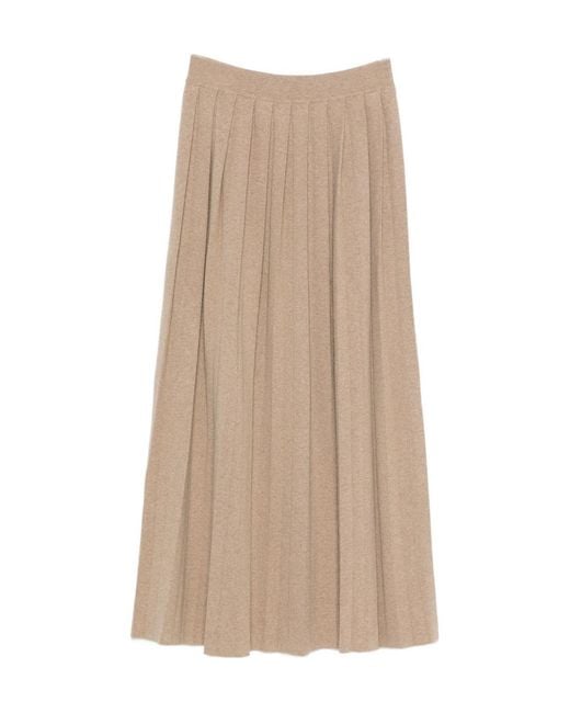 Lisa Yang Natural Pleated Skirt