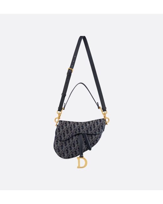 Dior Blue Saddle Bag With Strap