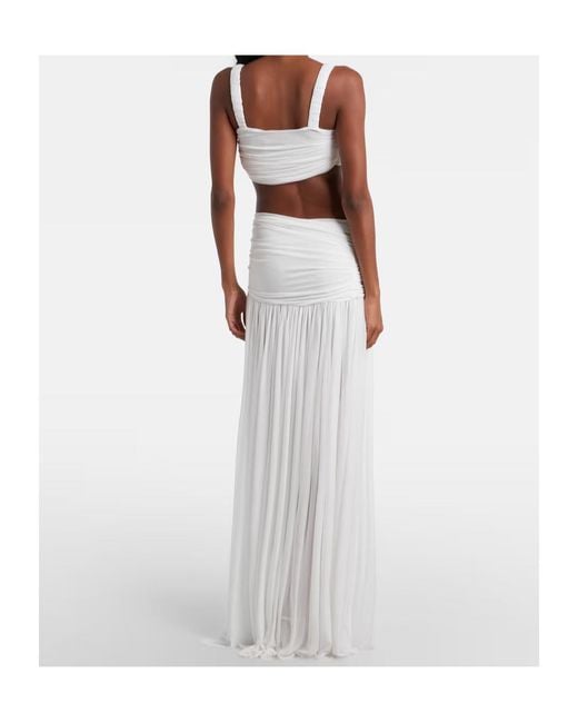 Christopher Esber White Pleated Slip Dress