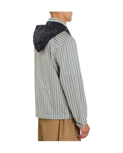 Moncler Gray Casual Striped Jacket for men