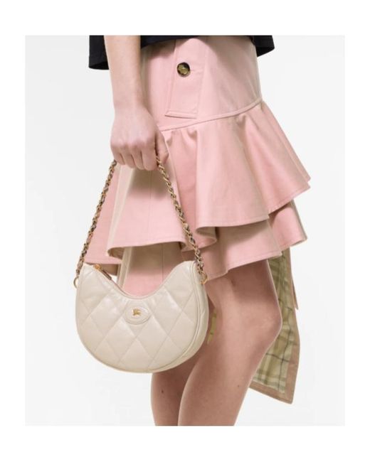 Burberry White Horseshoe Chain Bag
