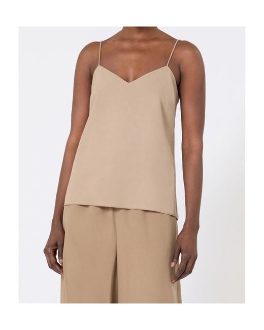 Max Mara Natural Mxmunghia V-Neck Spaghetti Strap Top