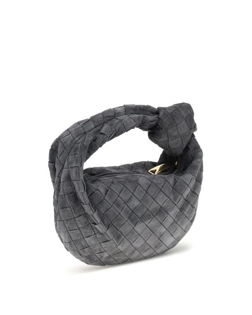Bottega Veneta Gray Jodie Knot Detailed Mini Tote Bag