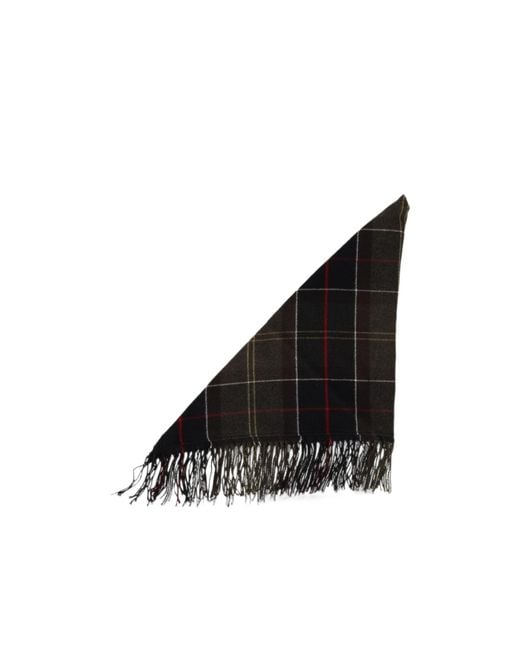 Barbour Black Plaid Scarf