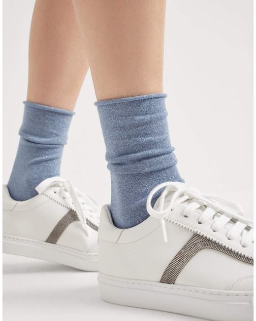 Brunello Cucinelli Blue Knitted Socks