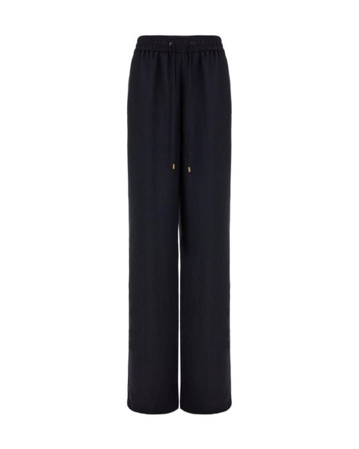 Etro Blue Drawstring Wide-Leg Trousers
