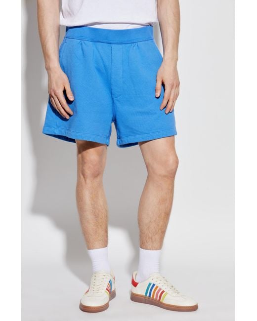 DSquared² Blue Summer Lovers Embroidered Shorts for men