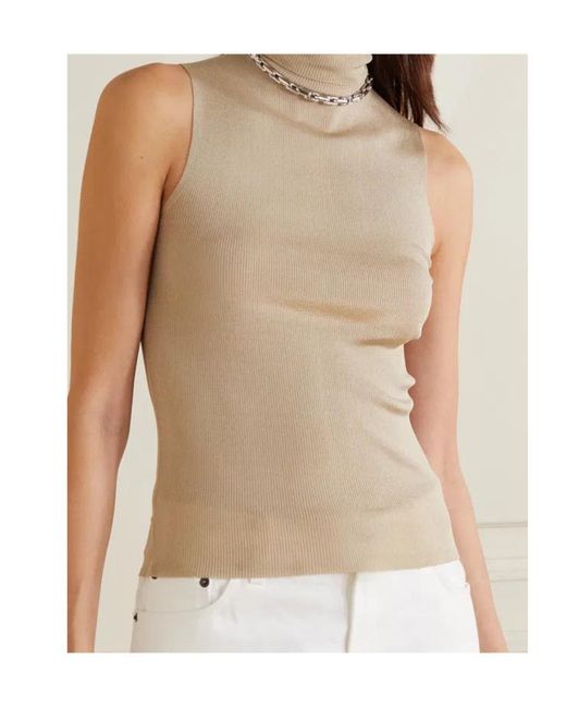 The Row Natural Turtleneck Top