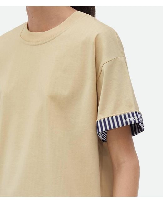 Bottega Veneta Natural Crewneck Short-Sleeved T-Shirt