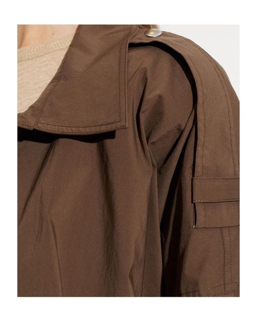 IRO Brown Collared Long-Sleeved Casual Jacket