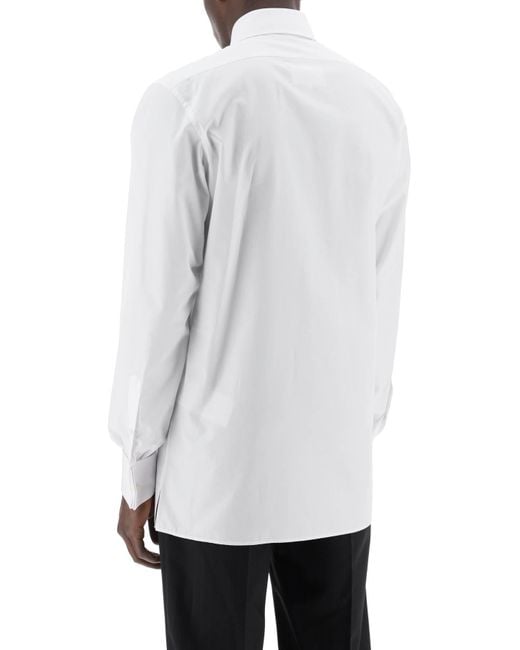 Maison Margiela White Long-Sleeved Button-Up Shirt for men