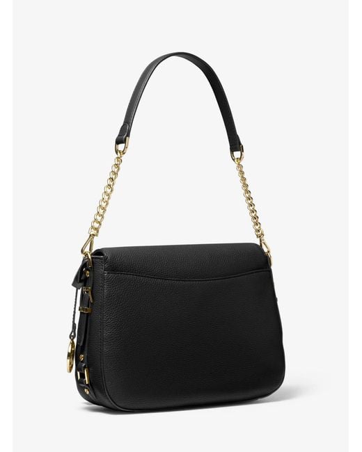 Michael Kors Black Logo Flip Shoulder Bag