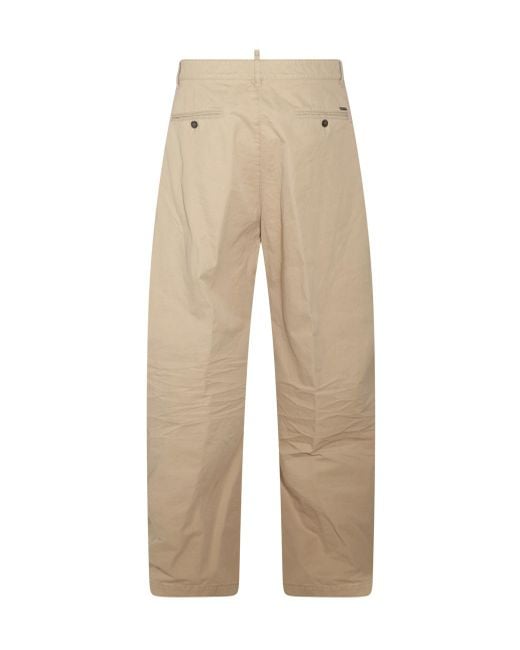 DSquared² Natural Distressed Straight-Leg Pants for men