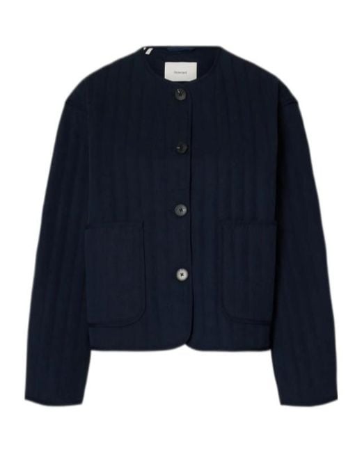 SELECTED Blue Long-Sleeved Single-Breasted Jacket
