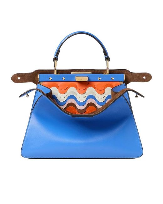 Fendi Blue Small Peekaboo Iseeu Tote Bag