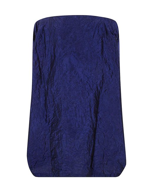 Daniela Gregis Blue Crinkle Shift Dress