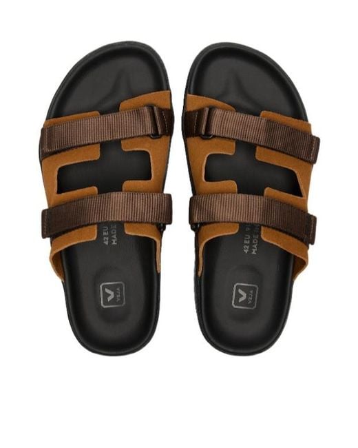 Veja Brown Arpoador Slide Sandals for men