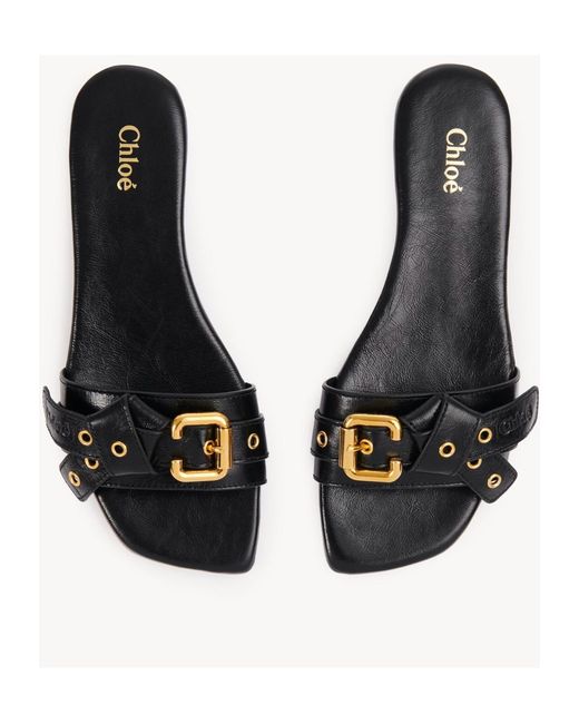 Chloé White Chloé Mae Knot-Detailed Slides