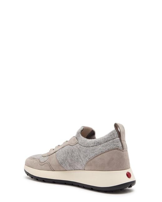 Tod's Gray Sportiva 79K Panelled Knit Sneakers