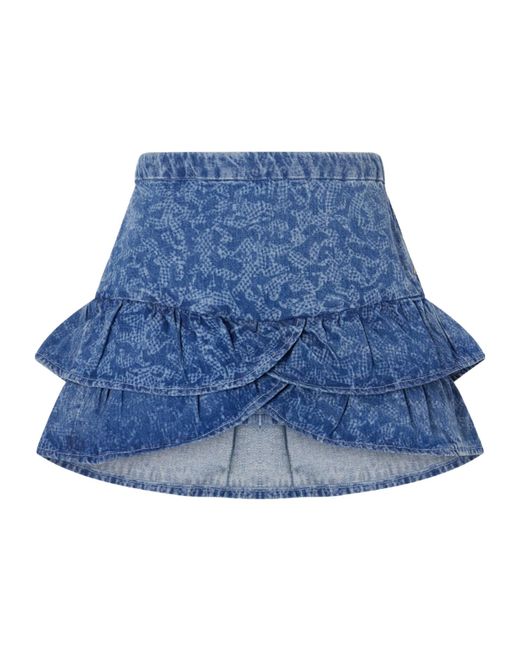 Isabel Marant Blue Isabel Marant Étoile Leyje Ruffled Mini Skirt