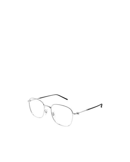 Montblanc White Eyewear Square Frame Glasses for men