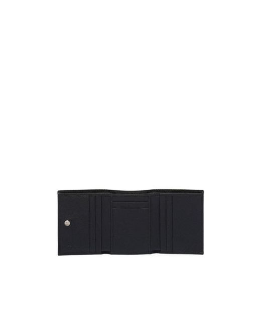 Prada Black Small Saffiano Leather Wallet for men