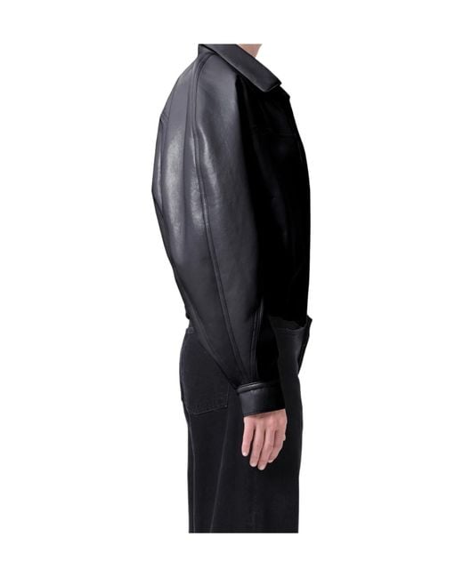 Agolde Black Dixon Cocoon Zip Bomber Jacket