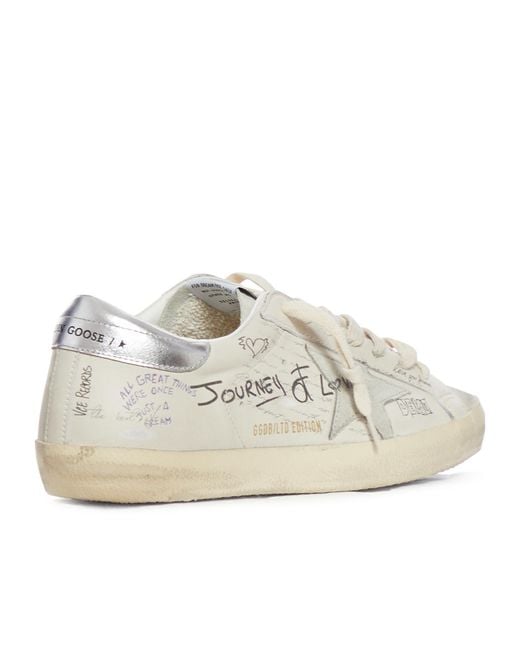 Golden Goose Deluxe Brand White Superstar Lace-Up Sneakers for men