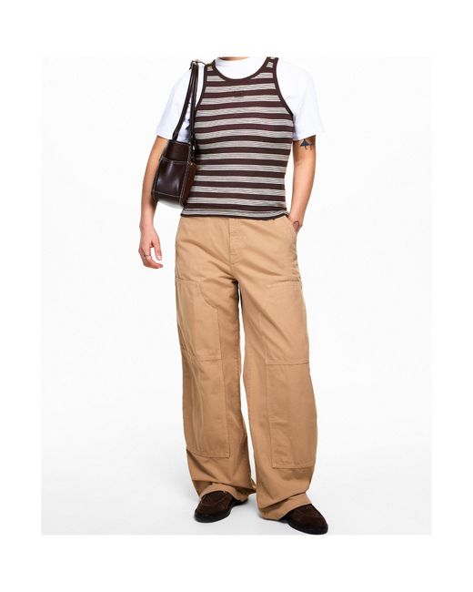 Ganni Brown Striped Vest