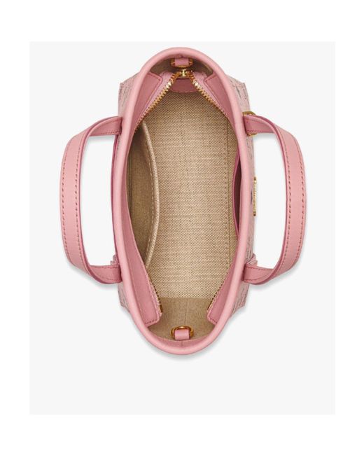 MCM Pink Double-Handle Cross-Body Bag