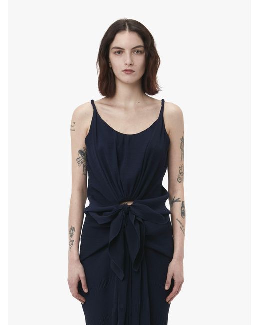 J.W. Anderson Blue Jw Anderson Knotted Strap Top
