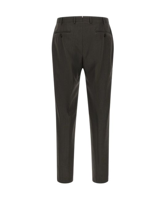 Brioni Black Long-Sleeved Blazer And Trousers Set for men
