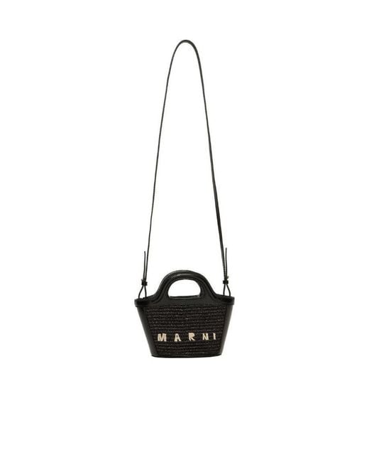 Marni White Tropicalia Interwoven Micro Tote Bag