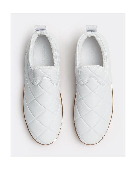 Bottega Veneta White Quilted Casual Sneakers for men