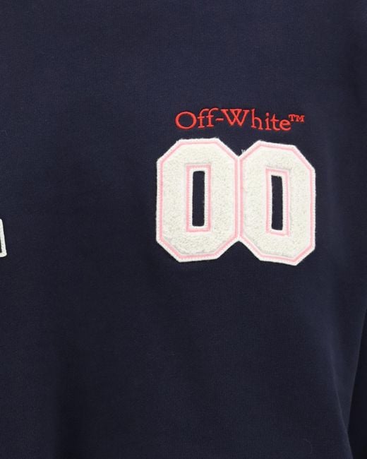 Off-White c/o Virgil Abloh Blue Royal Patch Crop Sweatshirt