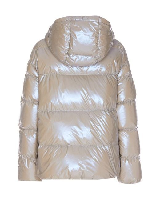 Herno Gray Padded Zipped Jacket
