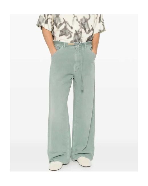 Marni Blue Casual Pants With Belt Loops for men