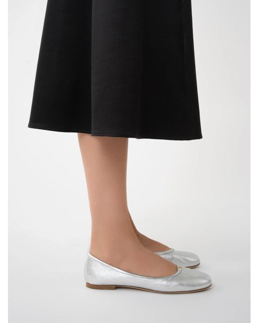 Chloé White Chloé Marcie Round-Toe Ballet Flats