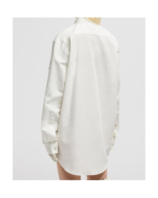 Moncler White X Willow Smith Long Sleeve Cotton Shirt