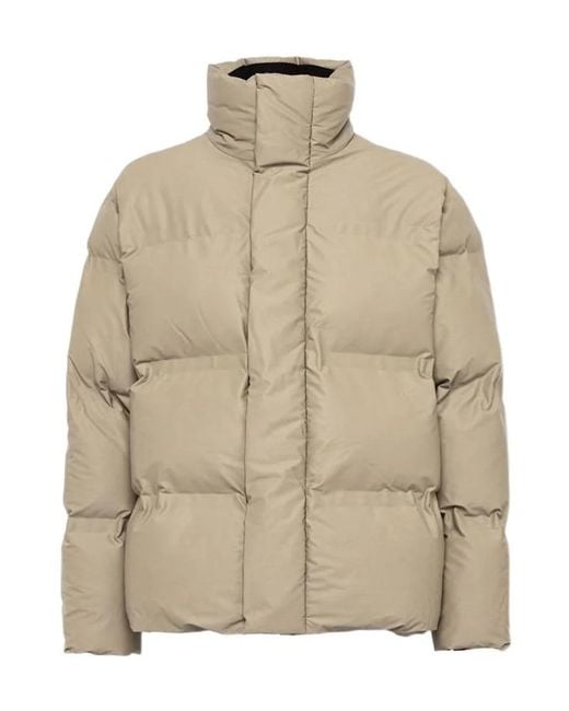 Rains Natural High Neck Zip-Up Puffer Jacket for men