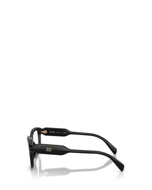 Miu Miu White Eyewear Rectangle Frame Glasses