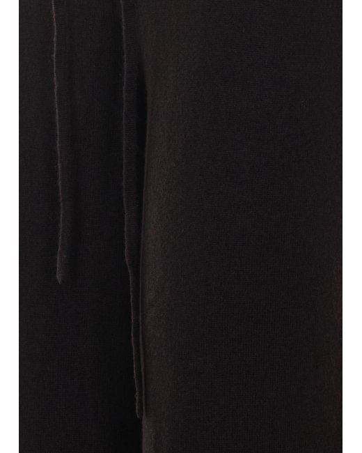 Lisa Yang Black Drawstring Wide-Leg Knitted Trousers