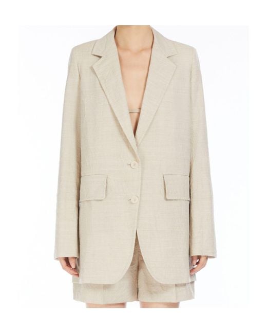 Max Mara Natural Acacia 1234 Single-Breasted Blazer
