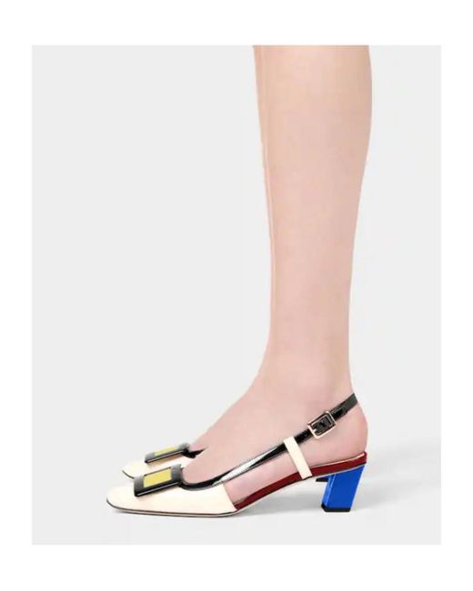 Roger Vivier Multicolor Escarpins Slingback Belle Vivier En Cuir Verni