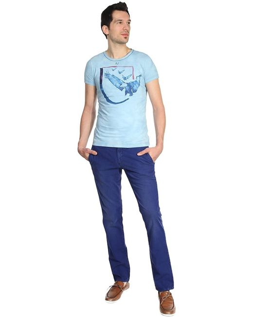 Armani Jeans Blue Logo Details T-Shirt for men