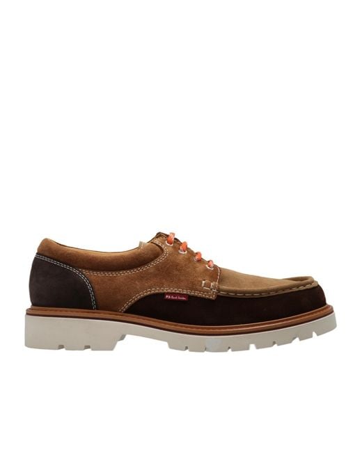 Paul Smith Brown Lace-Up Casual Shoes for men