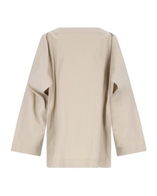 Bottega Veneta Natural Cut Out Detailed Shirt