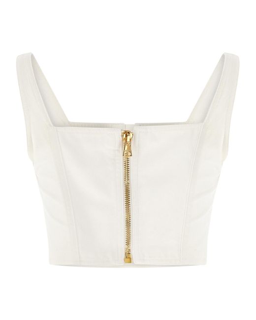 Balmain White Button Top